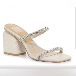 Dolce Vita Cream Embellished Heels